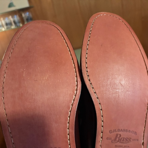 G.H. Bass & Co. Burgundy Leather Penny Loafers main image 4